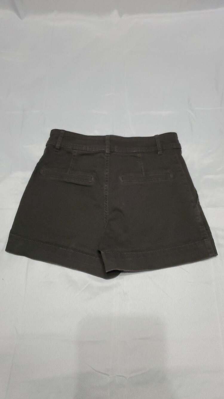 H&M High Waisted Utility Shorts Dark Olive Green Size 2 - Picture 4 of 4